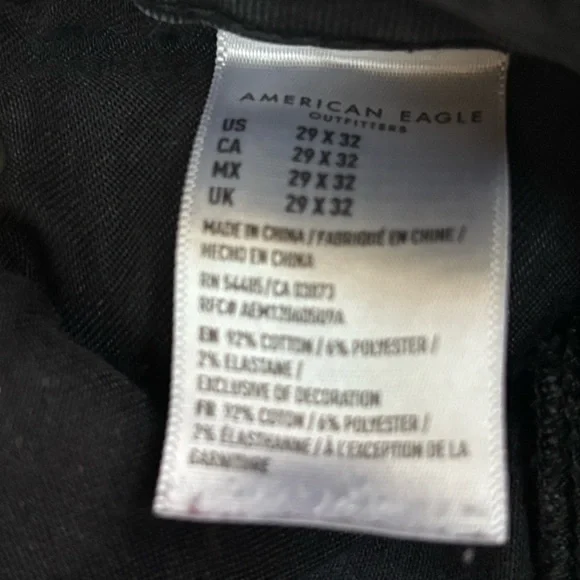 American Eagle Next Level Flex 29x32 Classic Black Men's Jeans - Picture 4 of 6